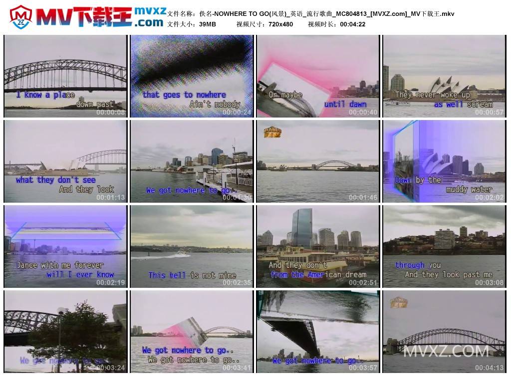 佚名-NOWHERE TO GO(风景)_英语_流行歌曲_MC804813